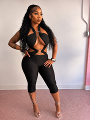 Ring Me Up Capri Jumpsuit – Black