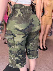 Pretty Savage Camo Pearl Jorts