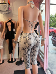 Venom On Ice Capri Jumpsuit- Gray