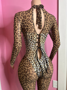 Spotted Seduction Animal Print Jumpsuit