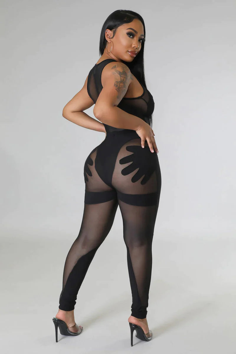 A Handful Bodysuit Legging Set- Black