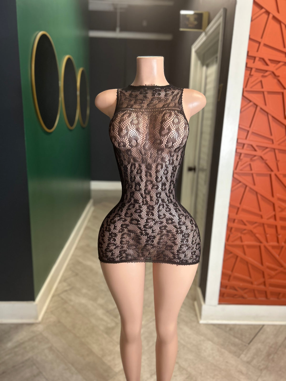 Leopard (Poster Girl) Dress- Black