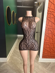 Leopard (Poster Girl) Dress- Black