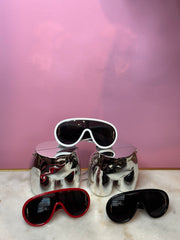 Half Body Metallic Bag- Silver