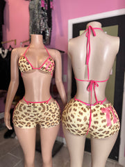 Leopard 71 3pc Bikini Short Set