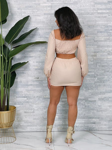 Feeling Perfect Cargo Mini Skirt Set- Khaki