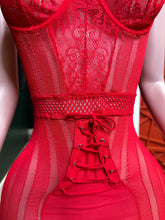 Stand On That Mesh Dress- Red