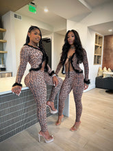 Feelin’ Myself Feather Legging Set- Leopard