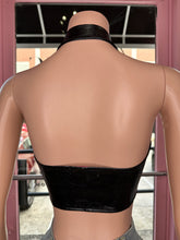 On Track PU Halter Top- Black