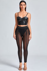 Sheer Mesh Legging- Black