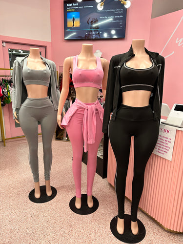 Come And Go 3 Piece Legging Set- Various Colors