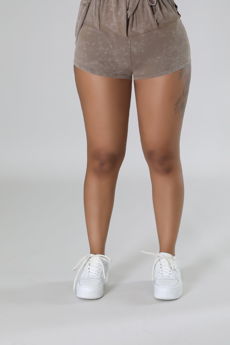 Remember Me Pleated Mini Skirt 3PC Set- Sand