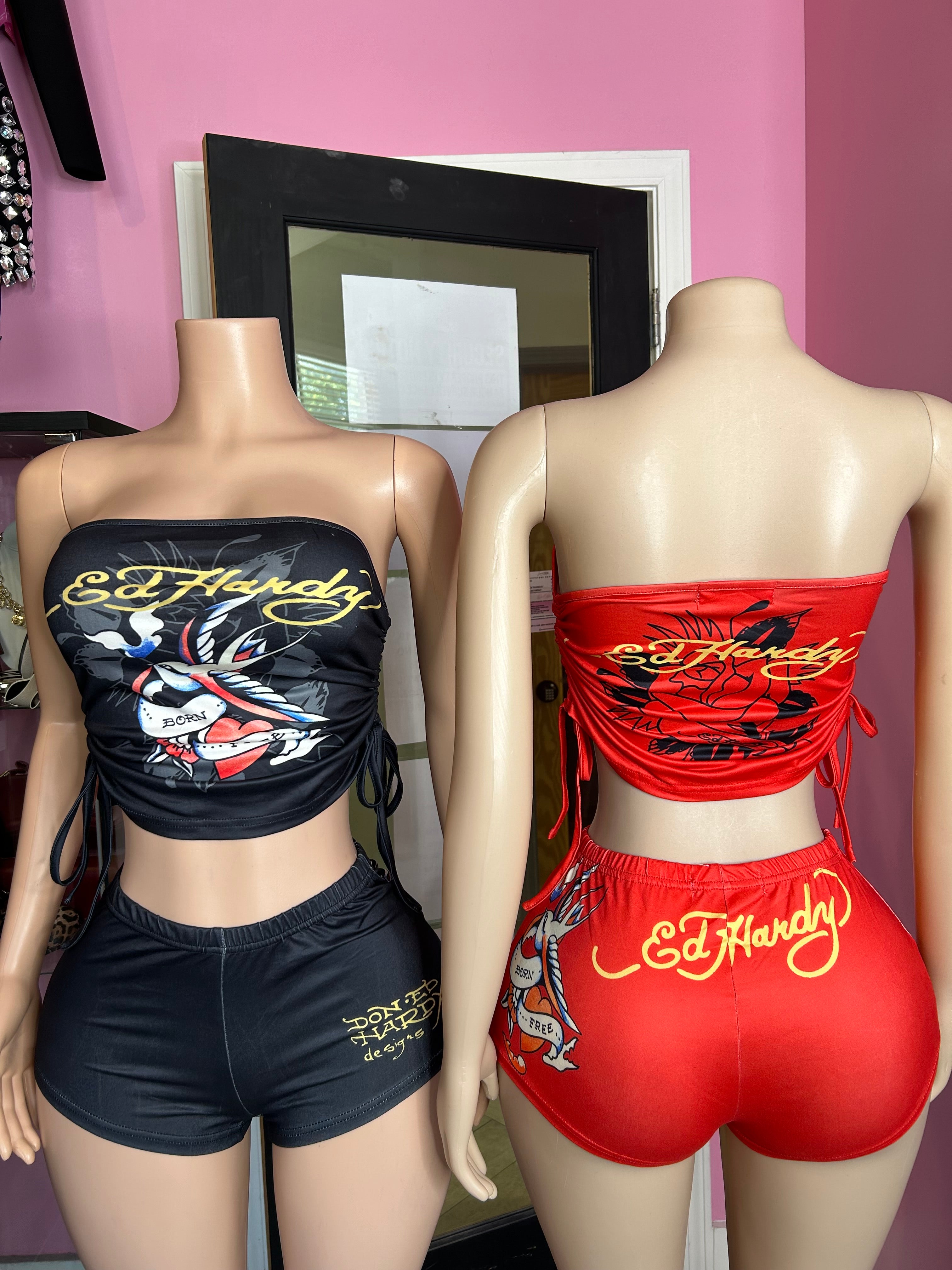 Hardy Girl Tube Top & Short Set- Various Colors