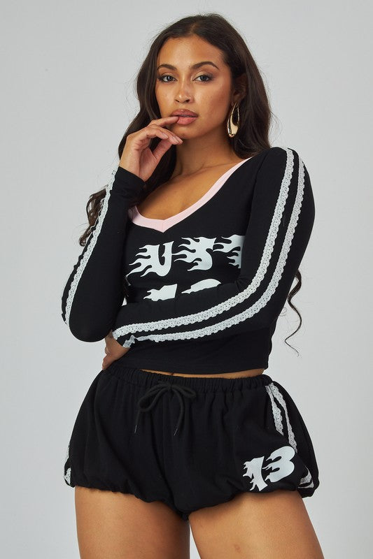 Lust 13 Bubble Shorts Set- Various Colors