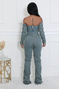 Fall In Line Denim Pant Set