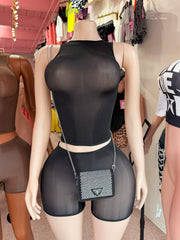 Liquid Sleeveless Short Set