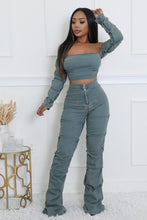 Fall In Line Denim Pant Set