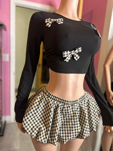 Don’t Stare Skirt Set- Black