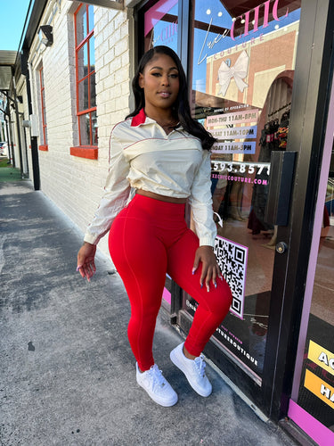 Just Another Chill Night Legging Set- Red