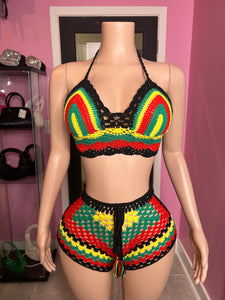 Jamaica Me Please Crochet Swim Set- Multi