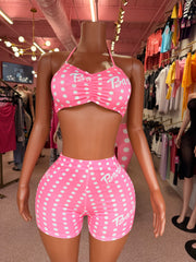 Barb Dreams Short Set- Pink