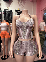 Snakeskin Seduction Short Set