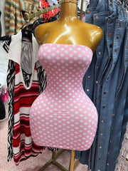Pretty Polka Tube Dress
