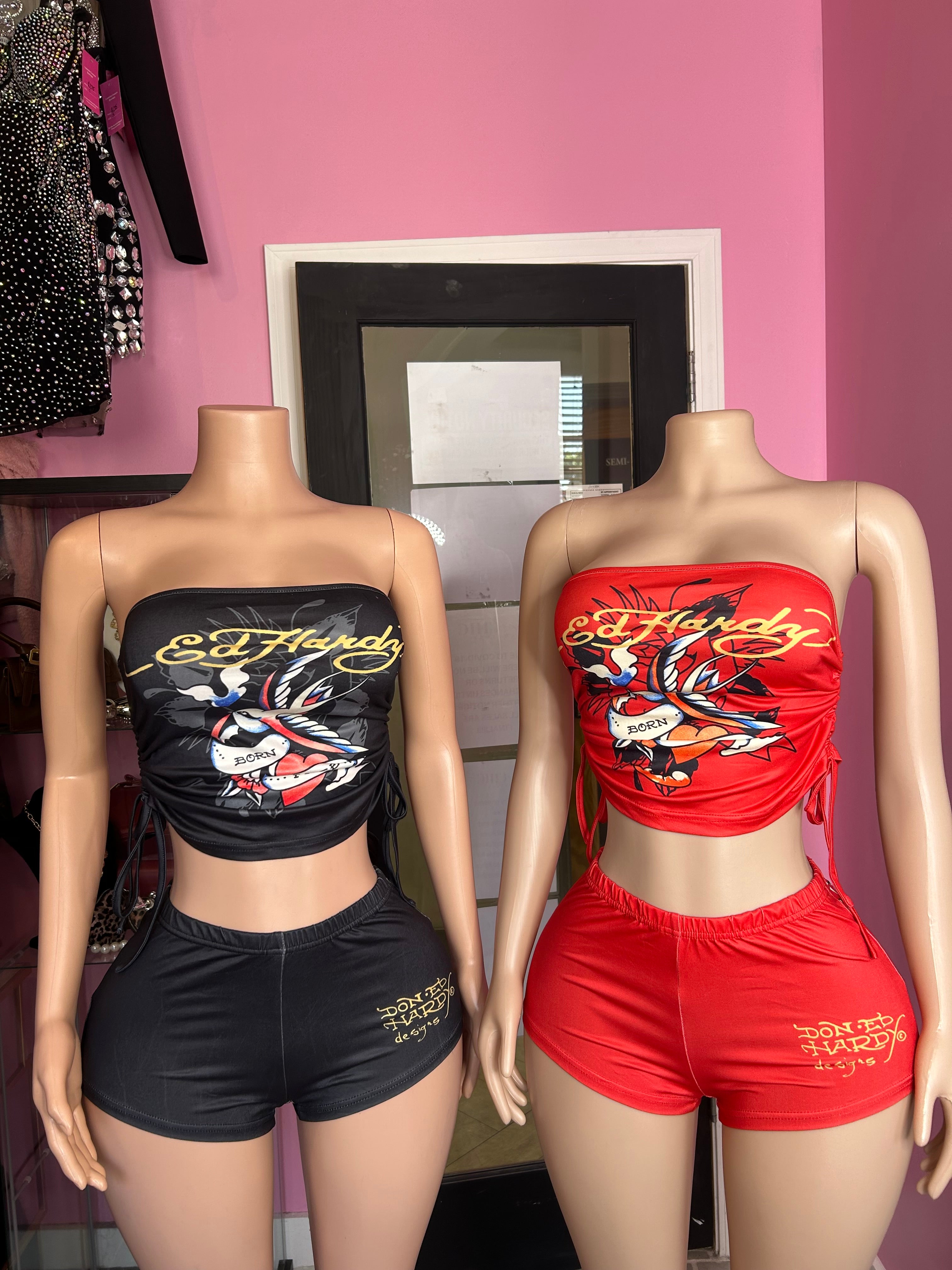 Hardy Girl Tube Top & Short Set- Various Colors