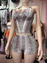 Snakeskin Seduction Short Set