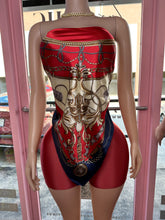 Whispering Silk Scarf & Short Set- Red