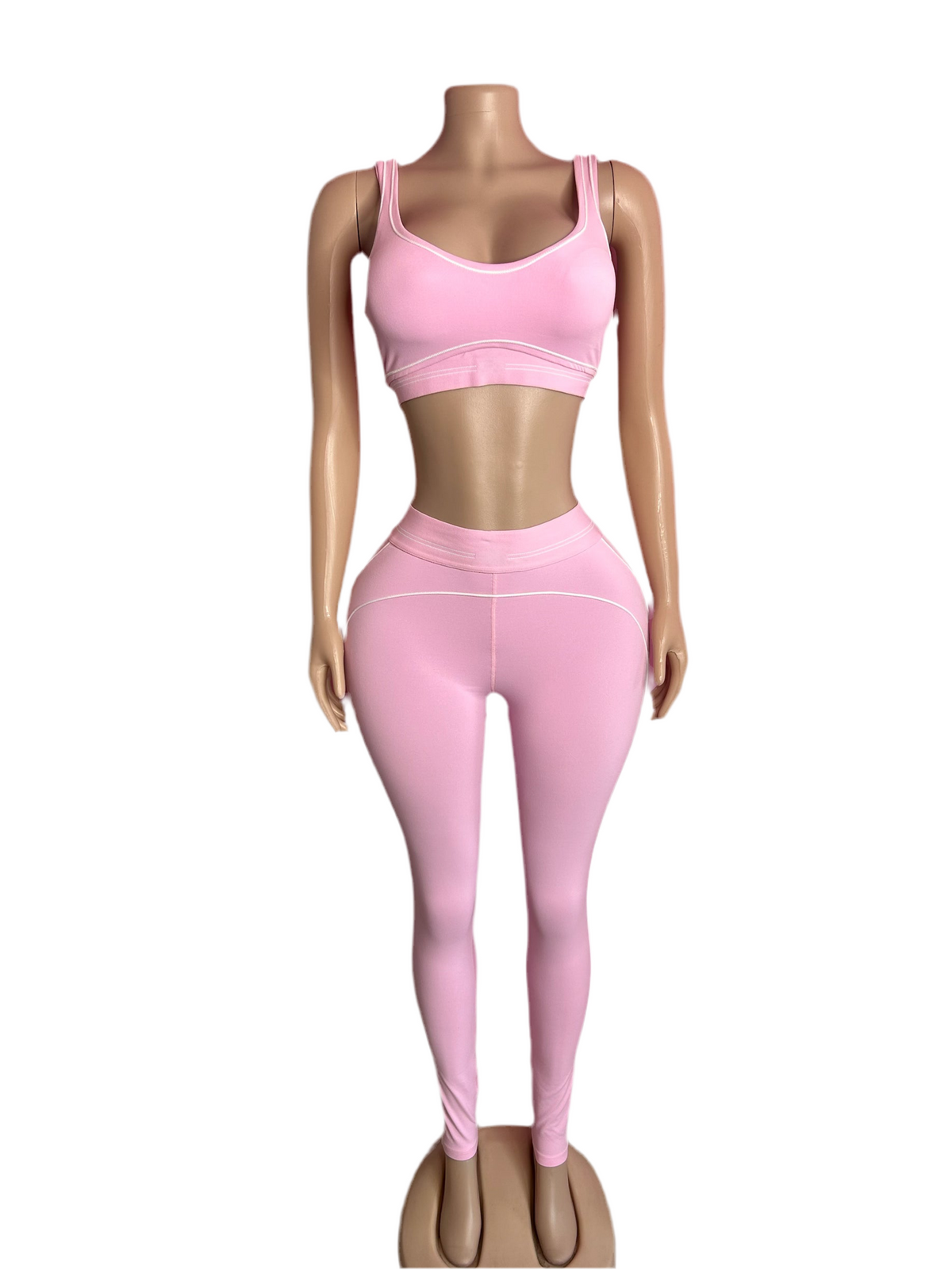 *Pre-Order 8 business days* Alos Double Stripe Legging Set- Soft Pink-Call For Pics
