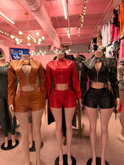 Unapologetically Bad PU Leather Short Set - all three colors