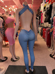 Spot Me Now Pant Set- Blue