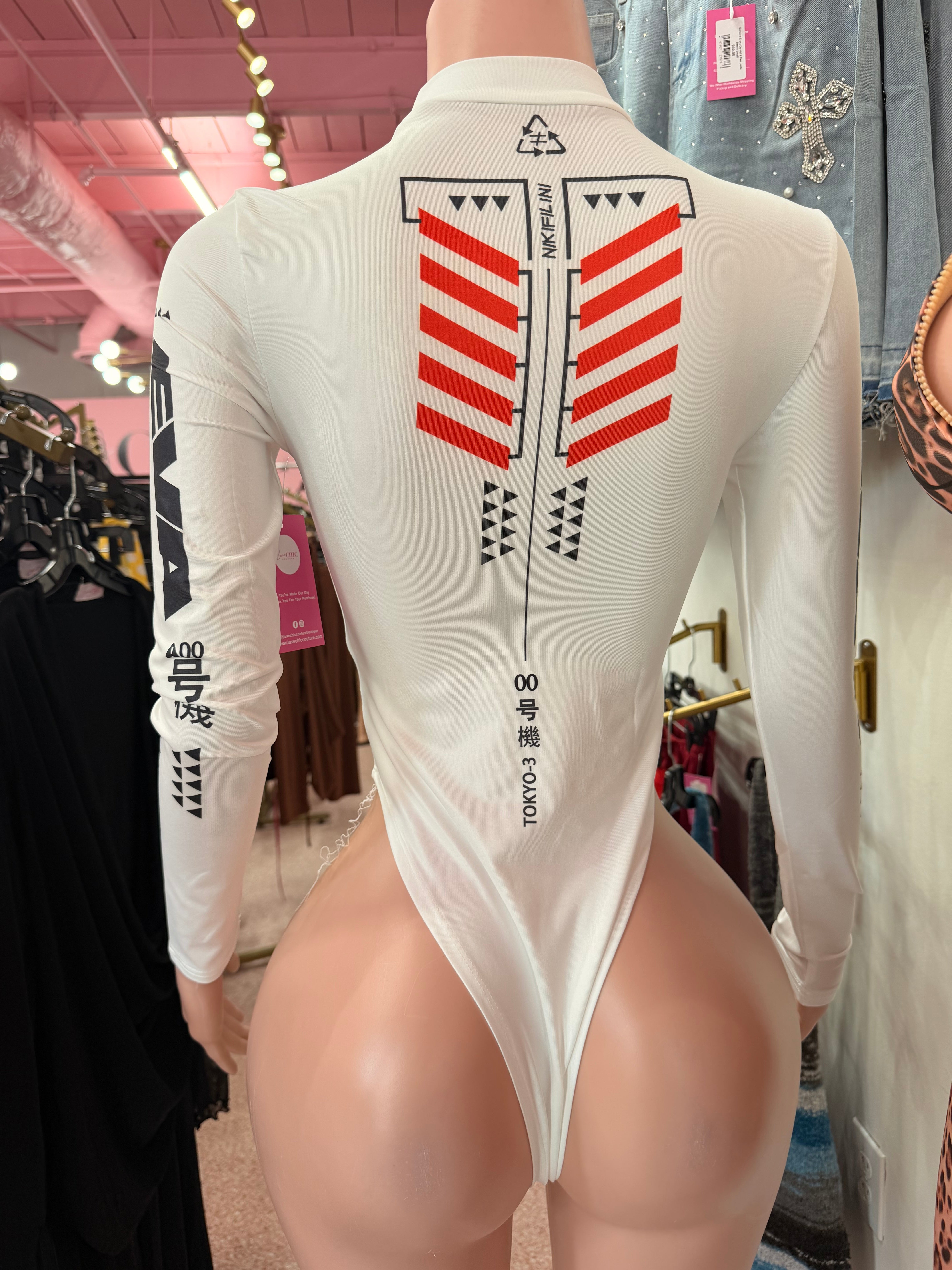Spaceship Bodysuit- White