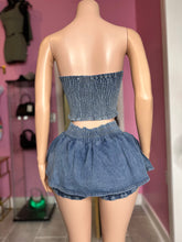 Latest Obsession Denim Mini Skort Set-Blue