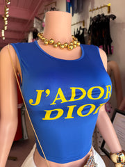 Jadore Top – Royal Blue/Yellow
