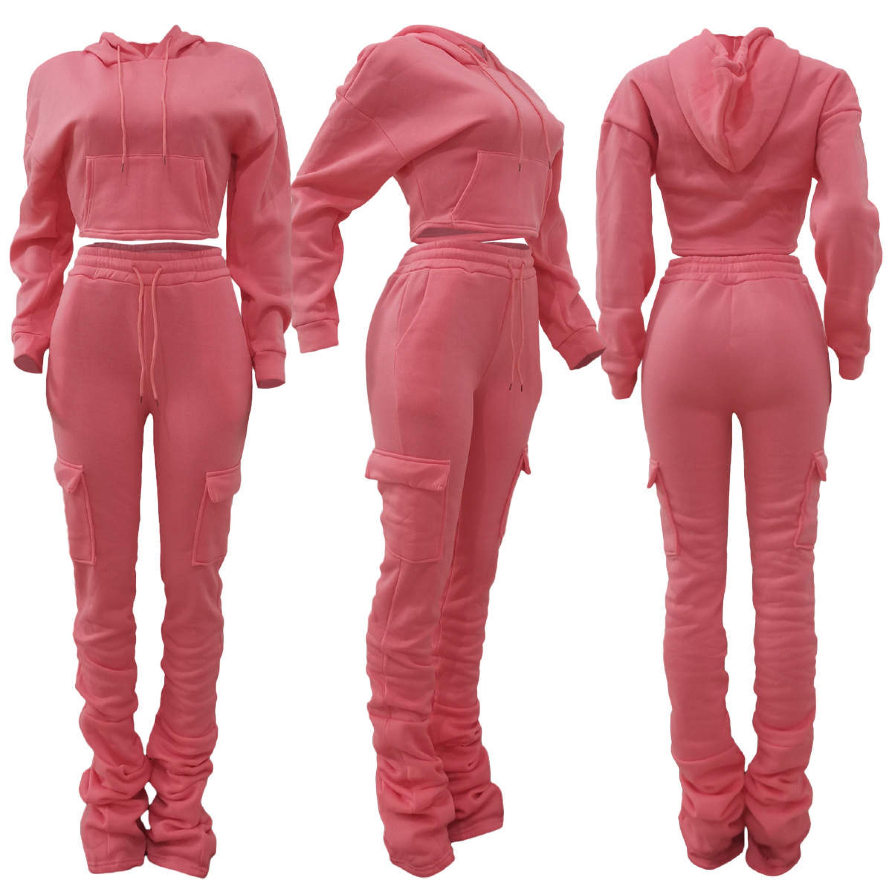 Stacked Jogger Sweatsuit Set- Various Colors