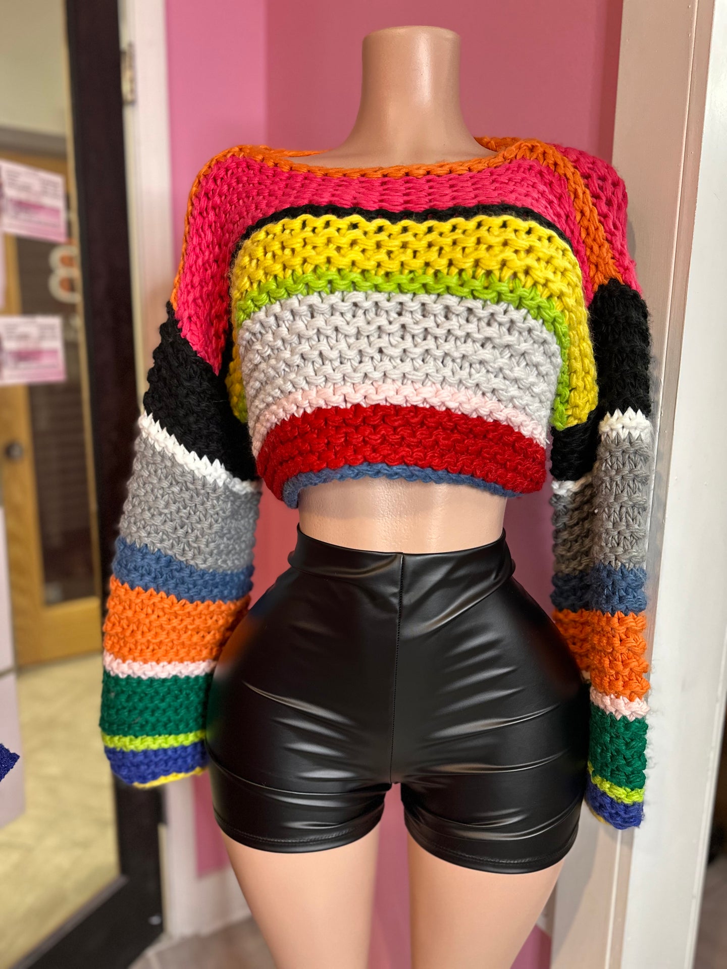 Playful Palette Knitted Sweater- Multi