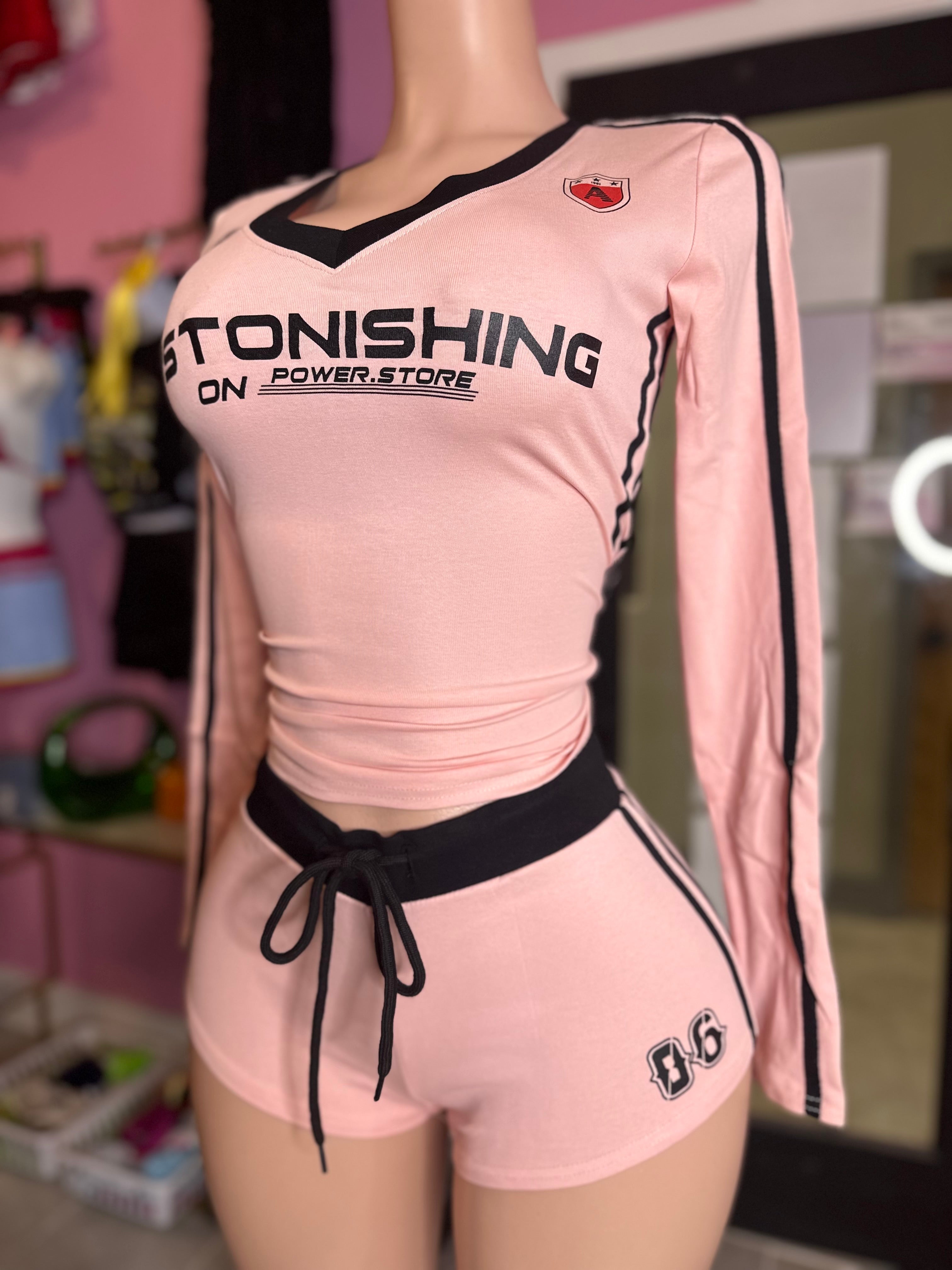 Astonishing Long Sleeve Short Set- Various Colors