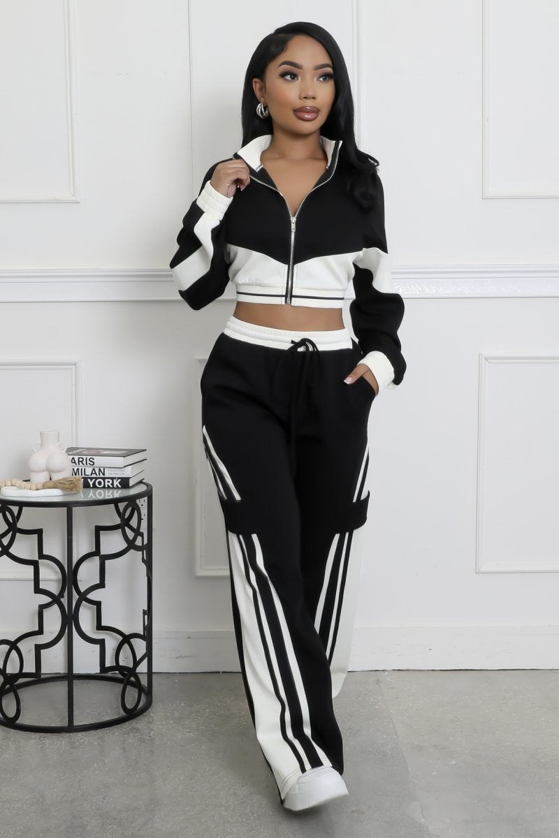 Keep It Cool Pant Set- Black