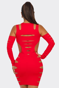 My Boo Body-Con Dress- Red