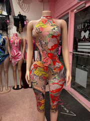 Dragon Doll Romper- Multi