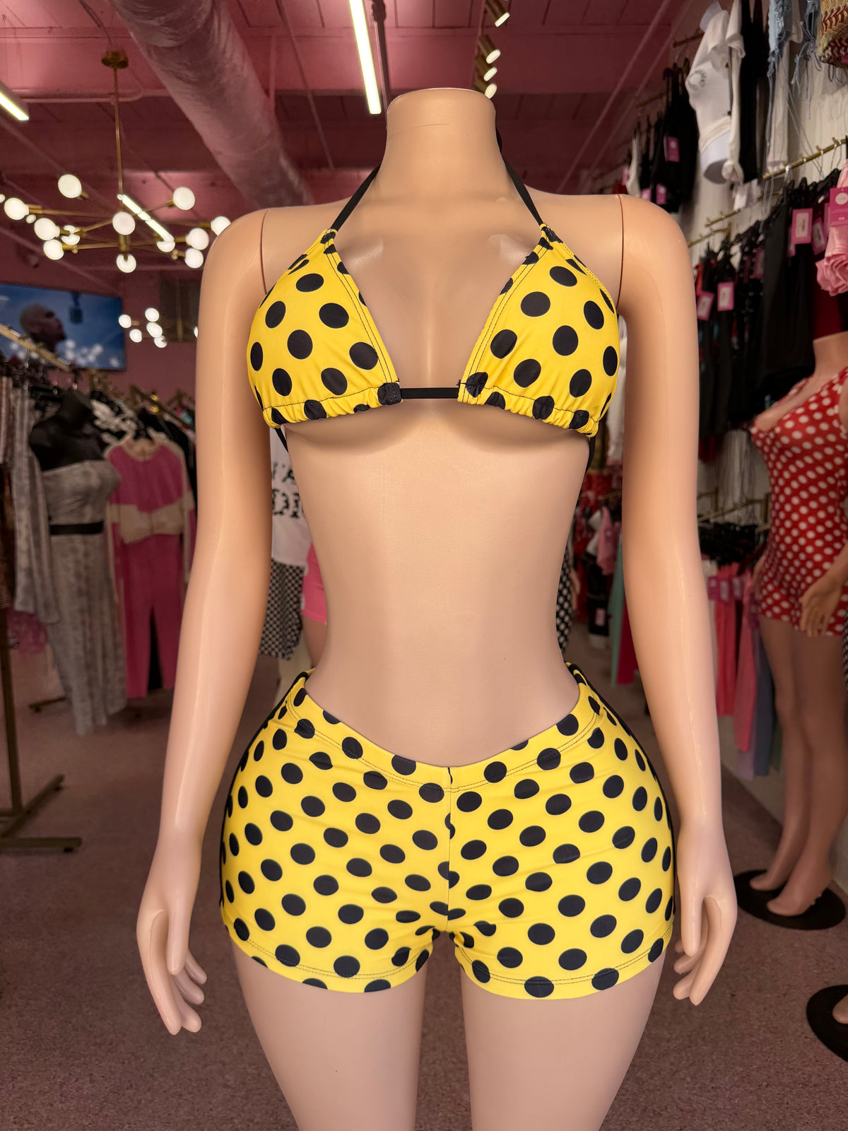 Lemon Drop Bikini & Short Set- Yellow