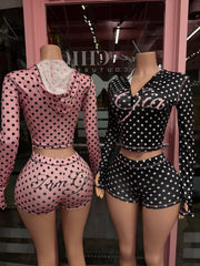 Gam Gia Jacket & Short Set- Polka Dot