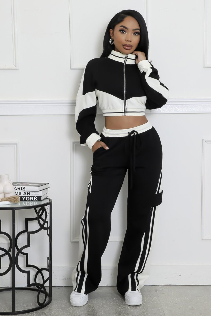 Keep It Cool Pant Set- Black