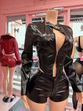 Get Em Girl Moto Jacket & Short Set- Black