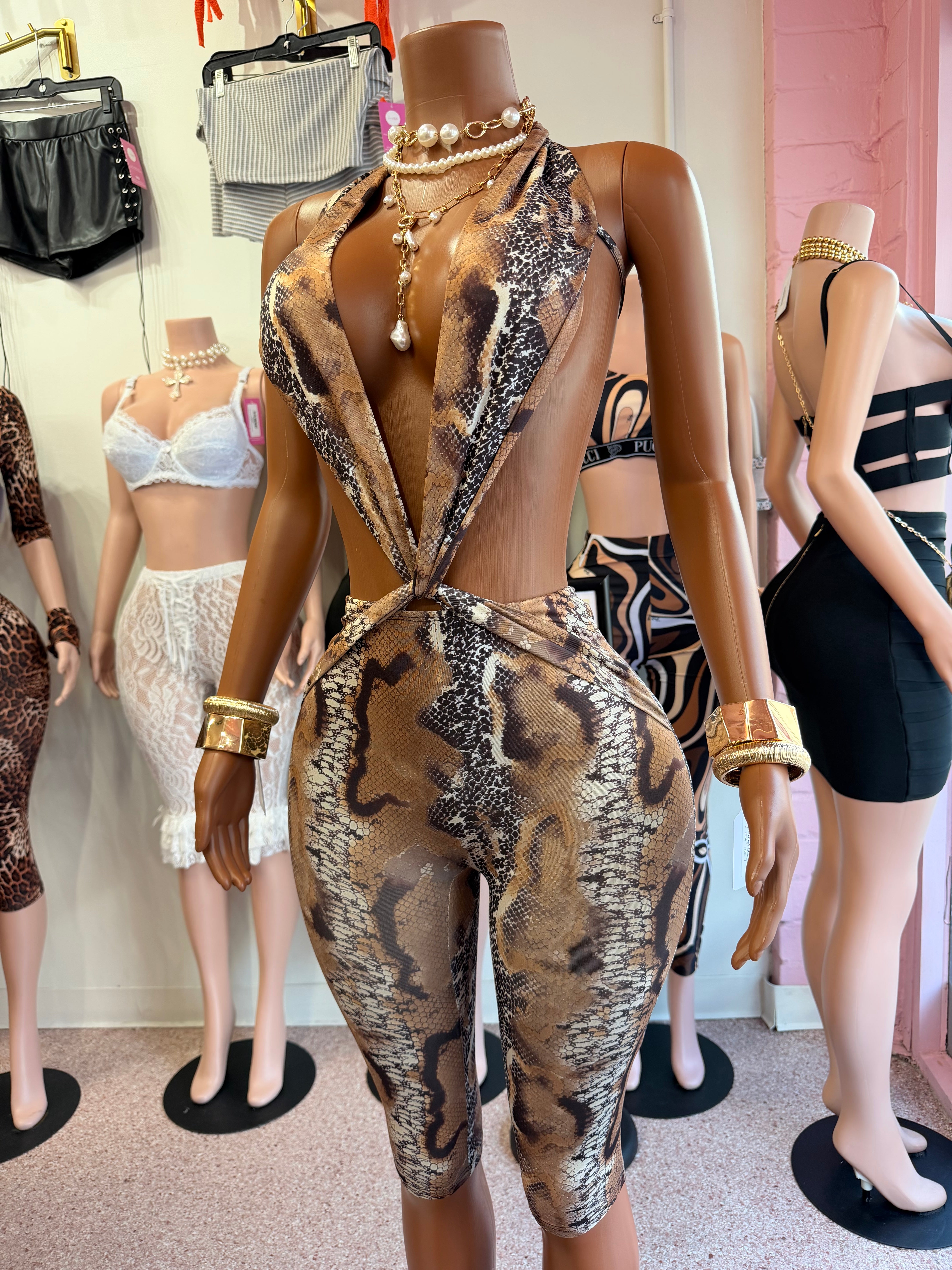 Poisoned Desire Capri Jumpsuit 🐍🔥