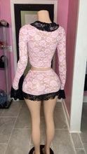 All Of Me Lace Skirt Set- Pink/Black