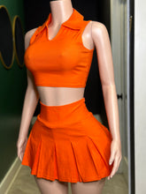 Back Outside Tennis Skirt Set- Orange