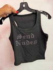Send Nudes Top- Black